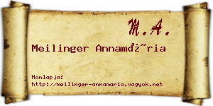 Meilinger Annamária névjegykártya